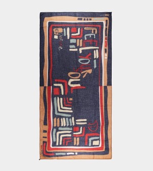 Esarfa Anekke Kene Navy Blue Printed | KMBNHO-892