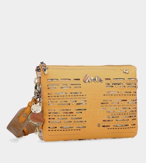 Geanta Crossbody Anekke Nature Pachamama Ochre With Two Compartments | WDVNBA-238