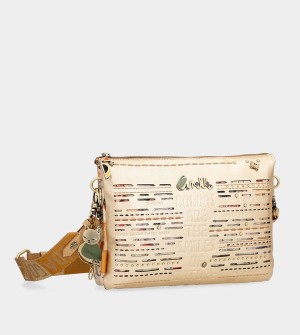 Geanta Crossbody Anekke Nature Pachamama Golden With Two Compartments | WLJADQ-790