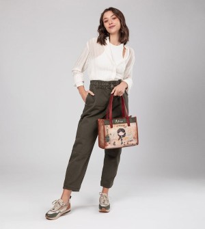 Geanta Crossbody Anekke Peace & Love Camel | OJVHPN-342