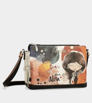 Geanta Crossbody Anekke Printed With 3 Compartments Alma | XTNOUH-102