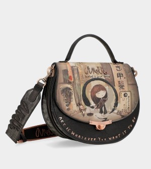 Geanta Crossbody Anekke Shōen Oval With Flap | UTXJAE-961