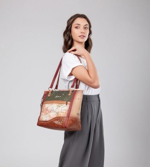 Geanta Tote Anekke Flowers Large | SMBUAN-063