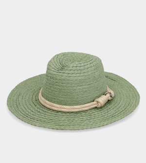 Palarie Anekke Green Raffia | BSXNRQ-923