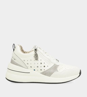 Pantofi Anekke White Wedge With Polka Dots | ZGYAPI-732