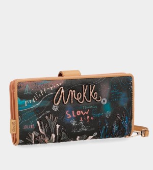Portofel Anekke Coral Black Large | LKIEFD-062