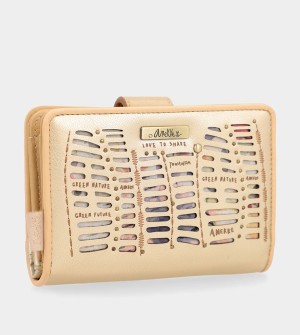 Portofel Anekke Nature Pachamama Gold Medium Rfid | UKBRXE-098