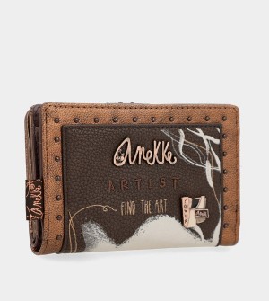 Portofel Anekke Nature Shodō Brown Flexible Rfid | MWFCJY-798