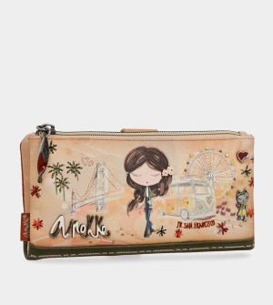 Portofel Anekke Peace & Love Camel Large Rfid | RQLXGB-213