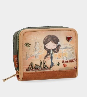 Portofel Anekke Peace & Love Camel Rfid | PIGENH-041