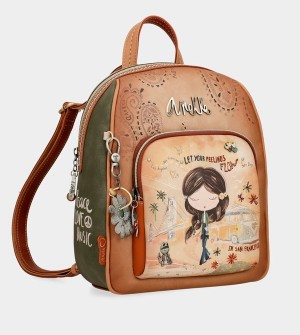 Rucsacuri Anekke Peace & Love Camel Medium | JFCYRV-680
