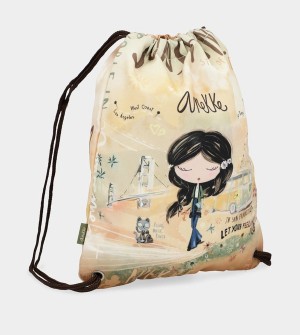 Rucsacuri Anekke Peace & Love Fabric Drawstring | XPGTLB-365