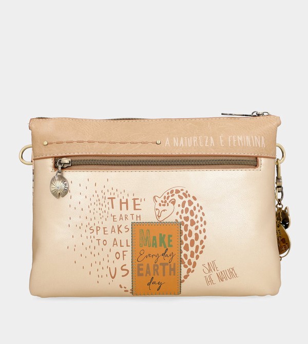 Geanta Crossbody Anekke Nature Pachamama Golden With Two Compartments | WLJADQ-790