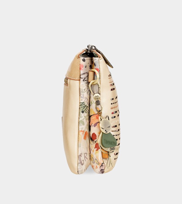Geanta Crossbody Anekke Nature Pachamama Golden With Two Compartments | WLJADQ-790