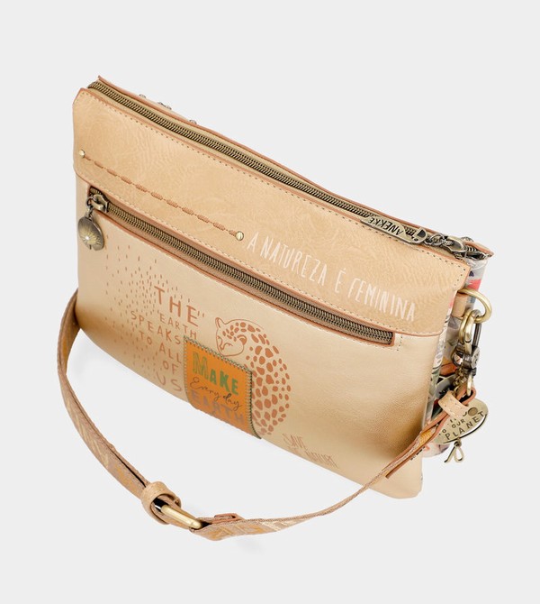 Geanta Crossbody Anekke Nature Pachamama Golden With Two Compartments | WLJADQ-790