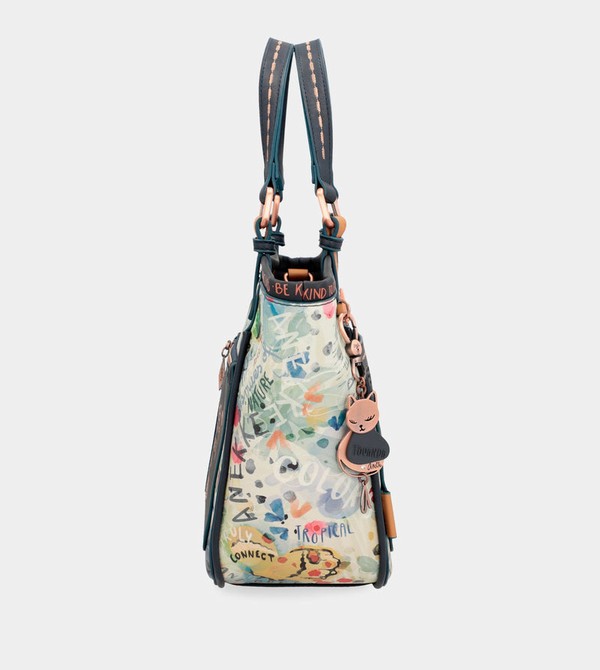 Geanta Crossbody Anekke Nature Pachamama Navy Blue Printed | DLRHIJ-849