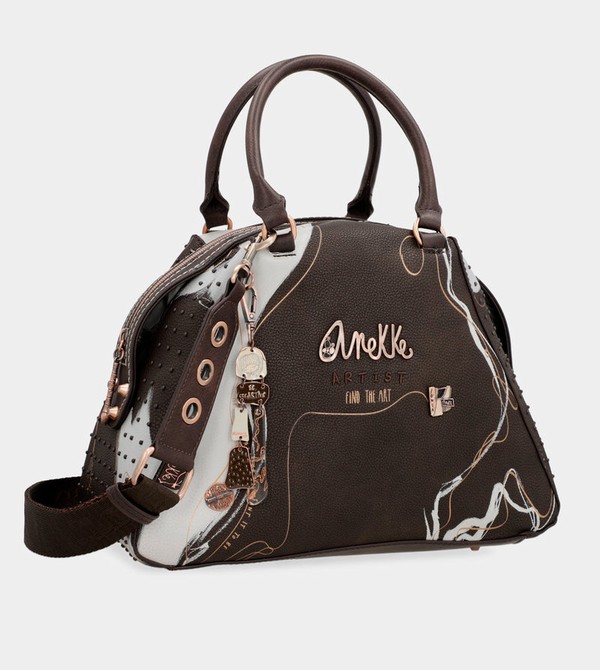 Geanta Crossbody Anekke Nature Shodō Brown 2-handle | YJXBMT-254