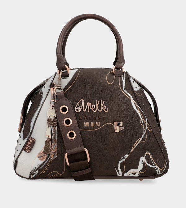 Geanta Crossbody Anekke Nature Shodō Brown 2-handle | YJXBMT-254