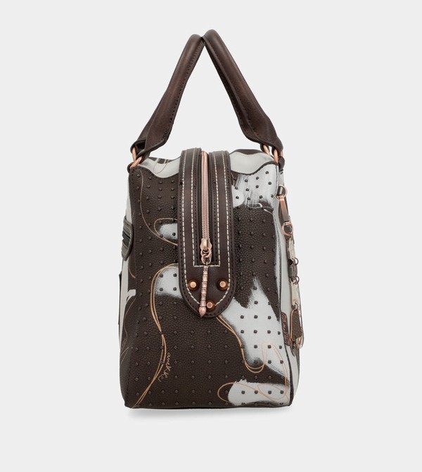 Geanta Crossbody Anekke Nature Shodō Brown 2-handle | YJXBMT-254