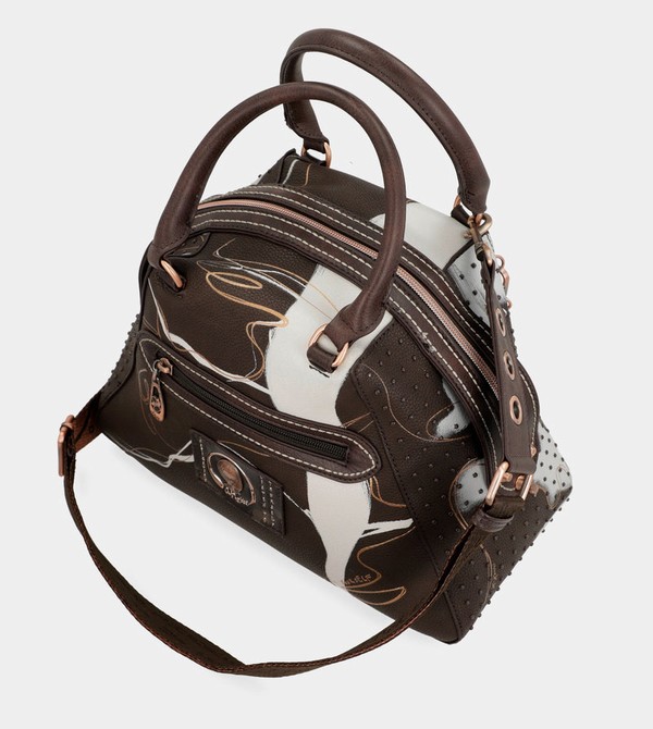 Geanta Crossbody Anekke Nature Shodō Brown 2-handle | YJXBMT-254