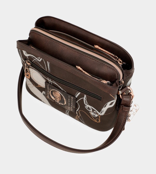 Geanta Crossbody Anekke Nature Shodō Brown 3 Compartments | HNCKLP-324