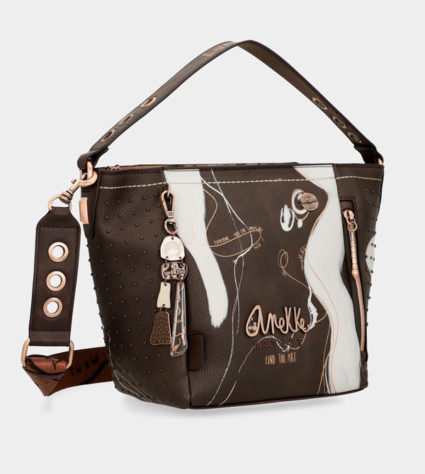 Geanta Crossbody Anekke Nature Shodō Medium Brown | KGHEZN-207