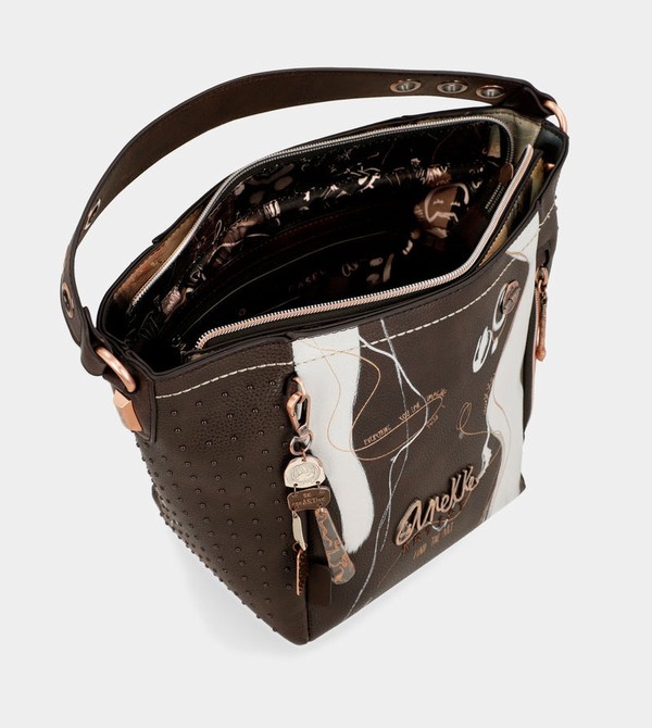 Geanta Crossbody Anekke Nature Shodō Medium Brown | KGHEZN-207