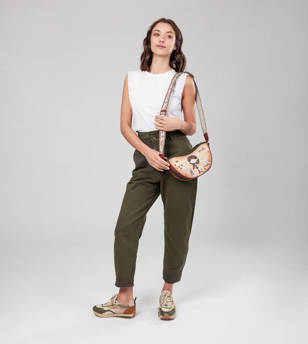 Geanta Crossbody Anekke Peace & Love Camel Oval | RPLGCE-028