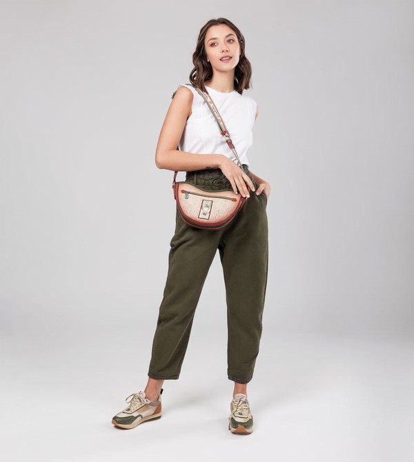 Geanta Crossbody Anekke Peace & Love Camel Oval | RPLGCE-028