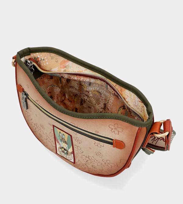 Geanta Crossbody Anekke Peace & Love Camel Oval | RPLGCE-028