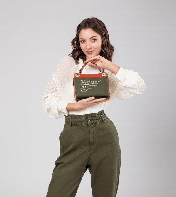 Geanta Crossbody Anekke Peace & Love Camel Mini | CGKRMO-691