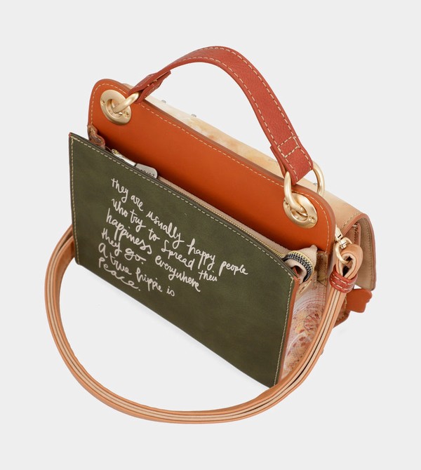 Geanta Crossbody Anekke Peace & Love Camel Mini | CGKRMO-691