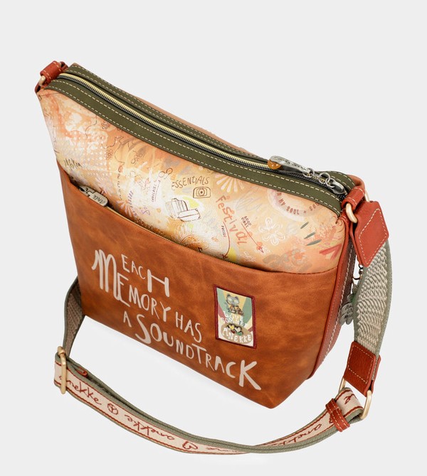 Geanta Crossbody Anekke Peace & Love Camel Large | GQJFMD-837