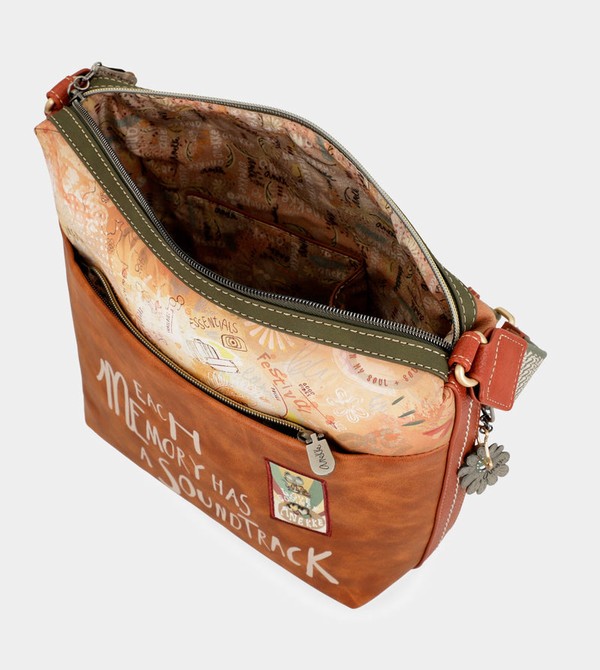 Geanta Crossbody Anekke Peace & Love Camel Large | GQJFMD-837