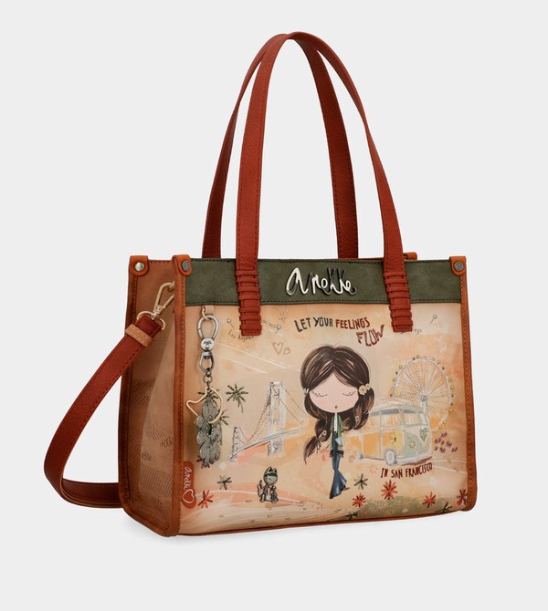 Geanta Crossbody Anekke Peace & Love Camel | OJVHPN-342