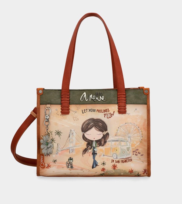 Geanta Crossbody Anekke Peace & Love Camel | OJVHPN-342