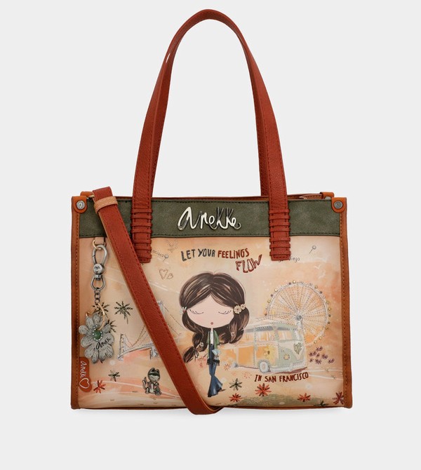 Geanta Crossbody Anekke Peace & Love Camel | OJVHPN-342