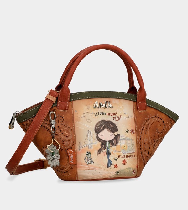 Geanta Crossbody Anekke Peace & Love Camel Basket | MBZFXS-951
