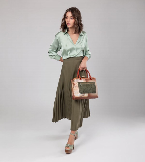 Geanta Crossbody Anekke Peace & Love Camel Kiss Clasp | VBEIFK-894