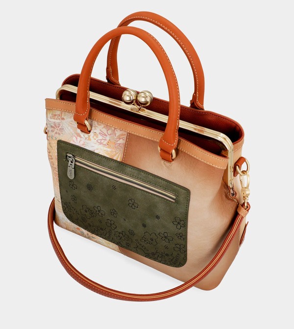 Geanta Crossbody Anekke Peace & Love Camel Kiss Clasp | VBEIFK-894
