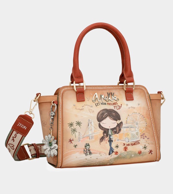 Geanta Crossbody Anekke Peace & Love Camel Bowling | TXOPDC-470