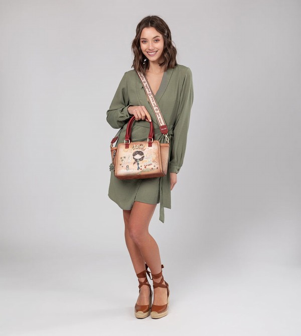 Geanta Crossbody Anekke Peace & Love Camel Bowling | TXOPDC-470