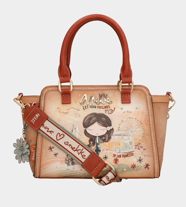 Geanta Crossbody Anekke Peace & Love Camel Bowling | TXOPDC-470