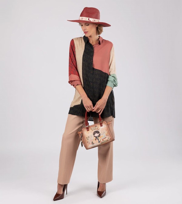 Geanta Crossbody Anekke Peace & Love Camel Bowling | TXOPDC-470