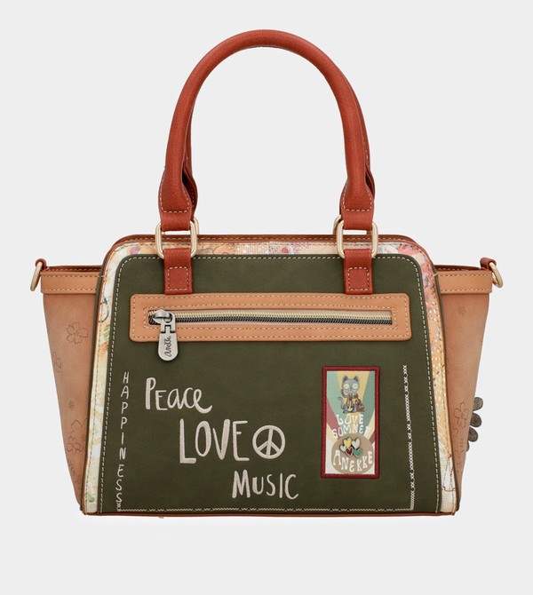 Geanta Crossbody Anekke Peace & Love Camel Bowling | TXOPDC-470