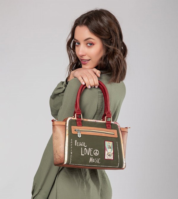 Geanta Crossbody Anekke Peace & Love Camel Bowling | TXOPDC-470
