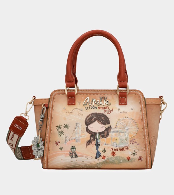 Geanta Crossbody Anekke Peace & Love Camel Bowling | TXOPDC-470