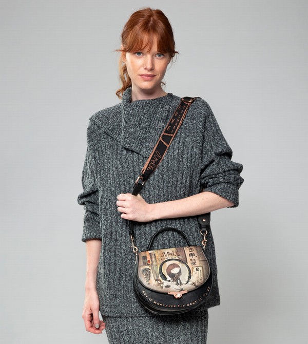 Geanta Crossbody Anekke Shōen Oval With Flap | UTXJAE-961