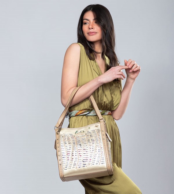 Geanta Tote Anekke Nature Pachamama Golden | AVELYF-782