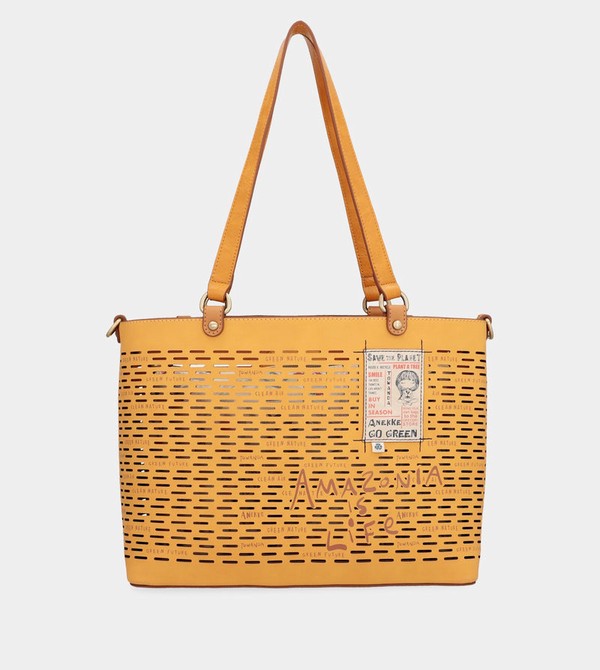 Geanta Tote Anekke Nature Pachamama Ochre Large | XNQEKD-349